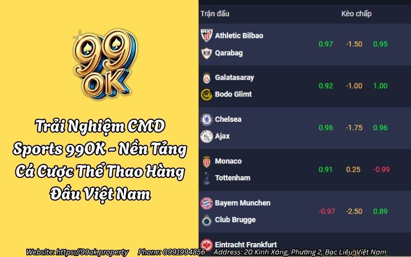 CMD Sports 99OK - Nền tảng cá cược thể thao hàng đầu Châu Á